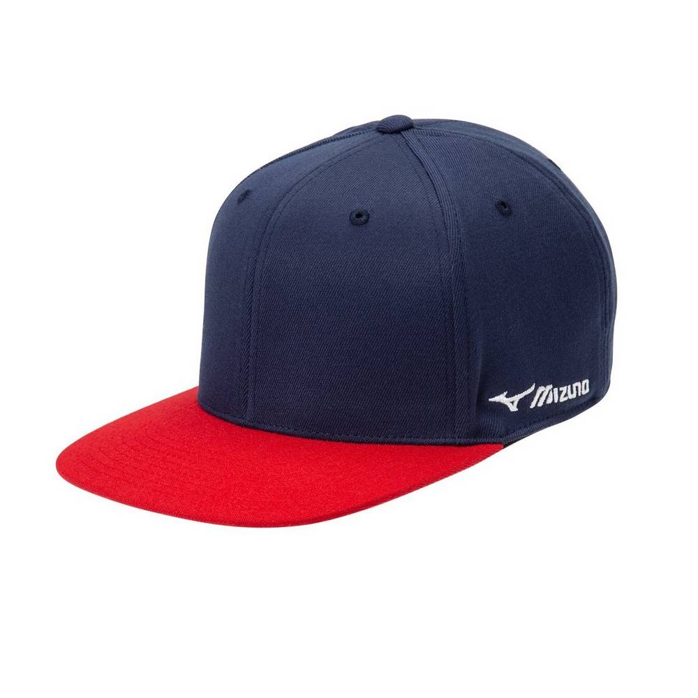 Mizuno Team Snapback - Bayan Şapka - Lacivert/Kırmızı Türkiye (BDQOWE-204)